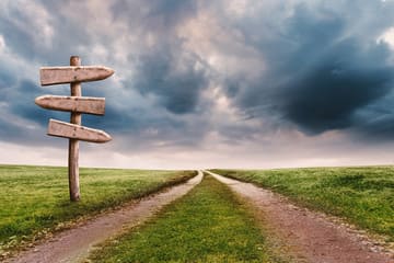 A symbolic crossroads representing the Sikh search for true understanding beyond ritual, inspired by Guru Arjan Sahib Ji’s Shabad Koi Bole Ram Ram Koi Khudae.